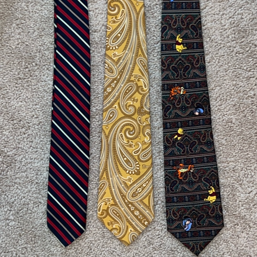 Mens Neck Ties 3 Different Brands EUC